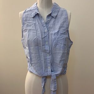 Crop top button down